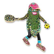 Heidi Daus "Pickleball Anyone?" Crystal and Enamel Pin