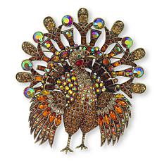 Heidi Daus Tyrone Turkey Multi-Color Crystal Pin