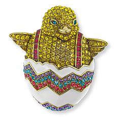 Heidi Daus Which Came First Crystal and Enamel Easter Chick Pin