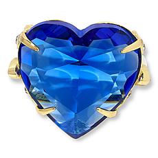 Heidi Daus Winter Heart Goldtone Mixed Stone Ring