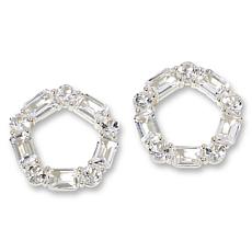 Herkimer Mines "Diamond" Quartz  Endless Circle Earrings