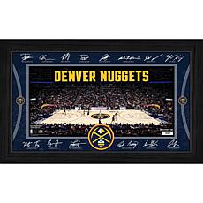 Highland Mint Denver Nuggets Signature Court Print in Wood Frame