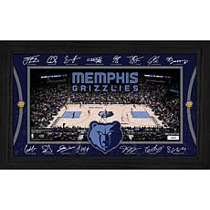 Highland Mint Memphis Grizzlies Signature Court Print in Wood Frame