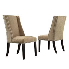 Home Origin Set of 2 Westgate Chenille Wingback Chair - Tan
