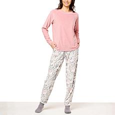 HUE 3-piece Supersoft Fleece Knit PJ Set