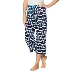 HUE Printed Classic Pajama Capri Pant