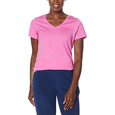 HUE Short-Sleeve V-Neck Sleep Tee