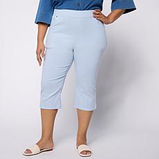 Hue Spring Stripe Pull-On Pedal Pusher Pant