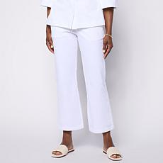HUE Stretch Chino Flared Leg Skimmer Pant