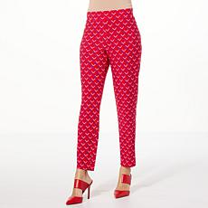 IMAN Global Chic Geo Print Knit Slim Pant
