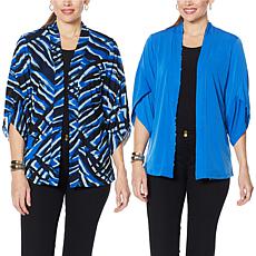 IMAN Global Chic Reversible Tulip-Sleeve Kimono Topper
