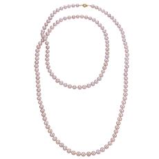 Imperial Pearls 42" 14K 6-7mm Pink Cultured Pearl Strand Necklace