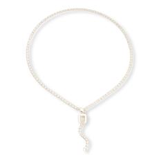 Imperial Silver Diamond-Cut Wheat Design Lariat Necklace