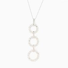 Imperial Silver Sterling Silver Triple Circle Necklace