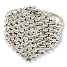 Imperial Silver Ultra Lamé Sterling Silver Diamond-Cut Marquise Ring