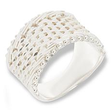 Imperial Silver Ultra Lamé  Sterling Silver Diamond-Cut Wide-Band Ring