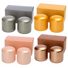 Improvements 8-piece Set of Metallic Wine Stoppers with Gift Boxes