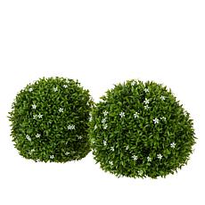Improvements Set of 2 13" Floral Spheres