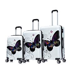 InUSA Prints 3-Piece Lightweight Hardside Luggage Set