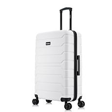 InUSA Trend 28" Large Checked Suitcase with Spinner Wheels