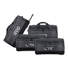 IZOD Katy 4pc Travel Duffel
Luggage Set w/Wheels & Telescopic Handle
