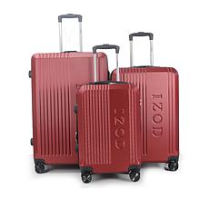 IZOD Zane 3-Piece Expandable Hardside Luggage Set with Spinner Wheels