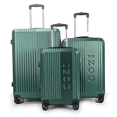 IZOD Zane 3pc Expandable Hardside Luggage Set with Spinner Wheels