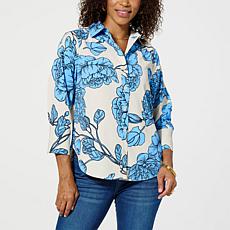 Jaclyn Smith 3/4-Sleeve Hi-Low Shirt