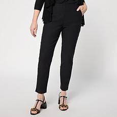 Jaclyn Smith Stretch Tech Pull-On Pant with Zipper Pockets