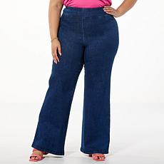 Jaclyn Smith Wide Leg Stretch Denim Pant