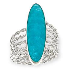 Jay King Amazonite Sterling Silver Faceted Stone Ring