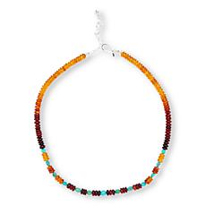 Jay King Amber and Baja Turquoise Bead 18" Necklace