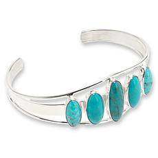 Jay King Andean Blue Turquoise Sterling Silver Cuff Bracelet