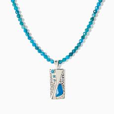 Jay King Apatite and Topaz Sterling Silver Necklace