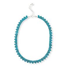 Jay King Blue Apatite Woven Sterling Silver 18-1/2" Necklace
