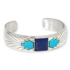 Jay King Campitos Turquoise and Lapis Sterling Silver Cuff Bracelet