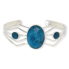 Jay King Gallery Collection Sterling Silver Apatite Cuff Bracelet