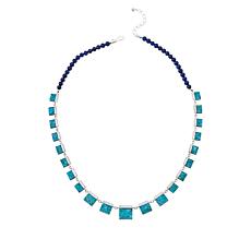 Jay King Gallery Collection Turquoise/Lapis Reversible 28" Necklace