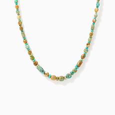 Jay King Gold Matrix Turquoise Necklace, Sterling