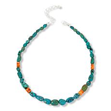 Jay King Hubei Turquoise and Spiny Oyster Shell Bead Necklace