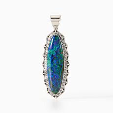 Jay King Milpillas Azurite Malachite SS Pendant