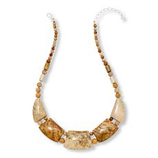 Jay King Multicolor Fossilized Coral Sterling Silver 18-1/4" Necklace