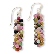 Jay King Multicolor Tourmaline Bead Woven Drop Earrings