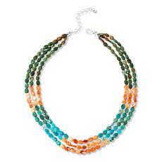 Jay King Orange Spiny Oyster Shell and Turquoise Bead 18" Necklace