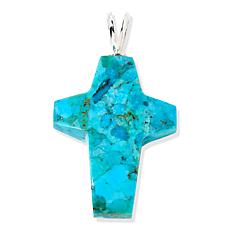Jay King Stabilized Compressed Turquoise Cross Pendant