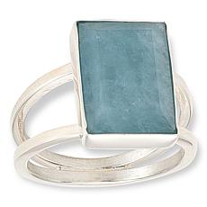 Jay King Sterling Silver Aquamarine Rectangular Ring