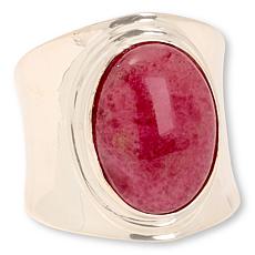 Jay King Sterling Silver Baroque Rose Rhodonite Ring