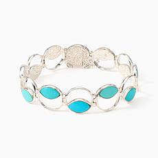 Jay King Sterling Silver Campitos Turquoise Magnetic Bracelet