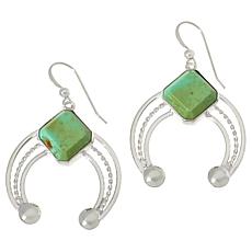 Jay King Sterling Silver Campitos Turquoise Rope Accent Drop Earrings