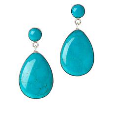 Jay King Sterling Silver Chilean Turquoise Drop Earrings